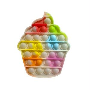 POP IT! Cupcake Fidget Silicone Sensory Relief Colourful Stress Toy